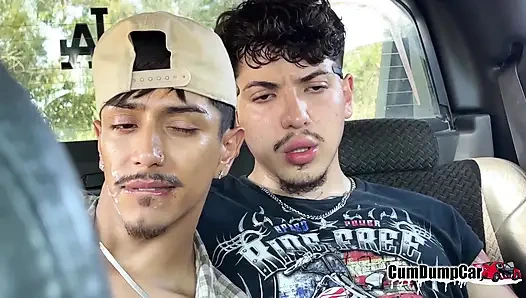 Büyük boşalma! Dl homie araba eğlencesini emiyor hardcore gay