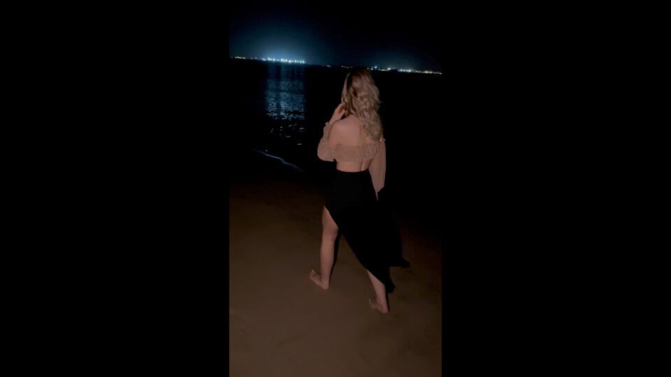 Ateşli ponpon kızla tatilde snapchat plajda seksle bitiyor
