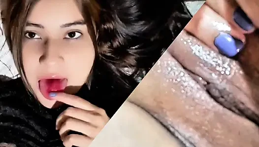 College girl masturbates with her neighbor