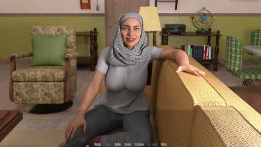 Büyükannelerin evi #02 - 60 artı ateşli orta yaşlı seksi kadın büyük tombul götüyle şanslı delikanlıyı baştan çıkarıyor - 3 boyutlu porno oyunu