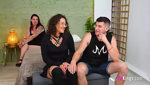 Evli bir çiftle ilk kez aldatılan üçlü seks! Violeta Silvestre biraz eğlenmek istiyor