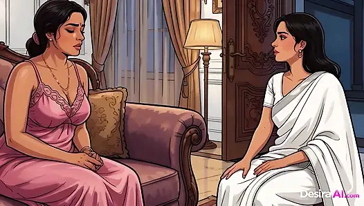 Jaya Melts in His Arms, Taking Him Deep in Every Slow Thrust - AI Generated