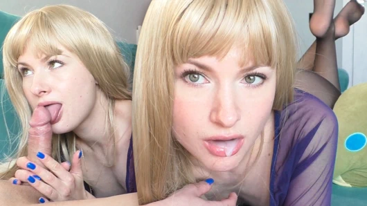 Seksi sarışın verir sulu oral seks için büyük horoz kadar oral Creampie