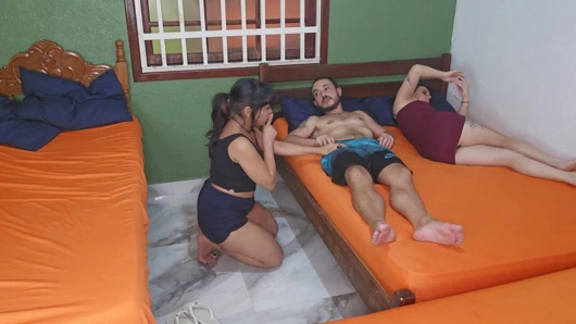 My wife shares our room with her friend who has a big, sexy ass.