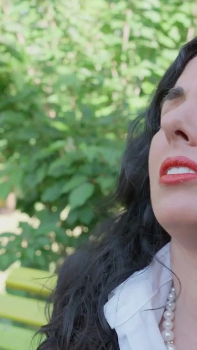 VIP4K. Mommy Pleasures Herself with a Vibrator in the Backyard | Clip 1