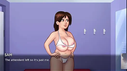 MILF STEP-MOM WAS SURPRISED! I FUCK HER IN SWIMSUIT! SUMMER TIME SAGA