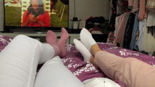 Kızı ve annesi çorap sockenliebe