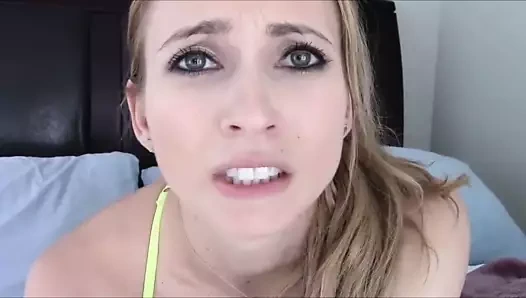 Sarışın bomba sevgilisi için bir seks kaseti yapma