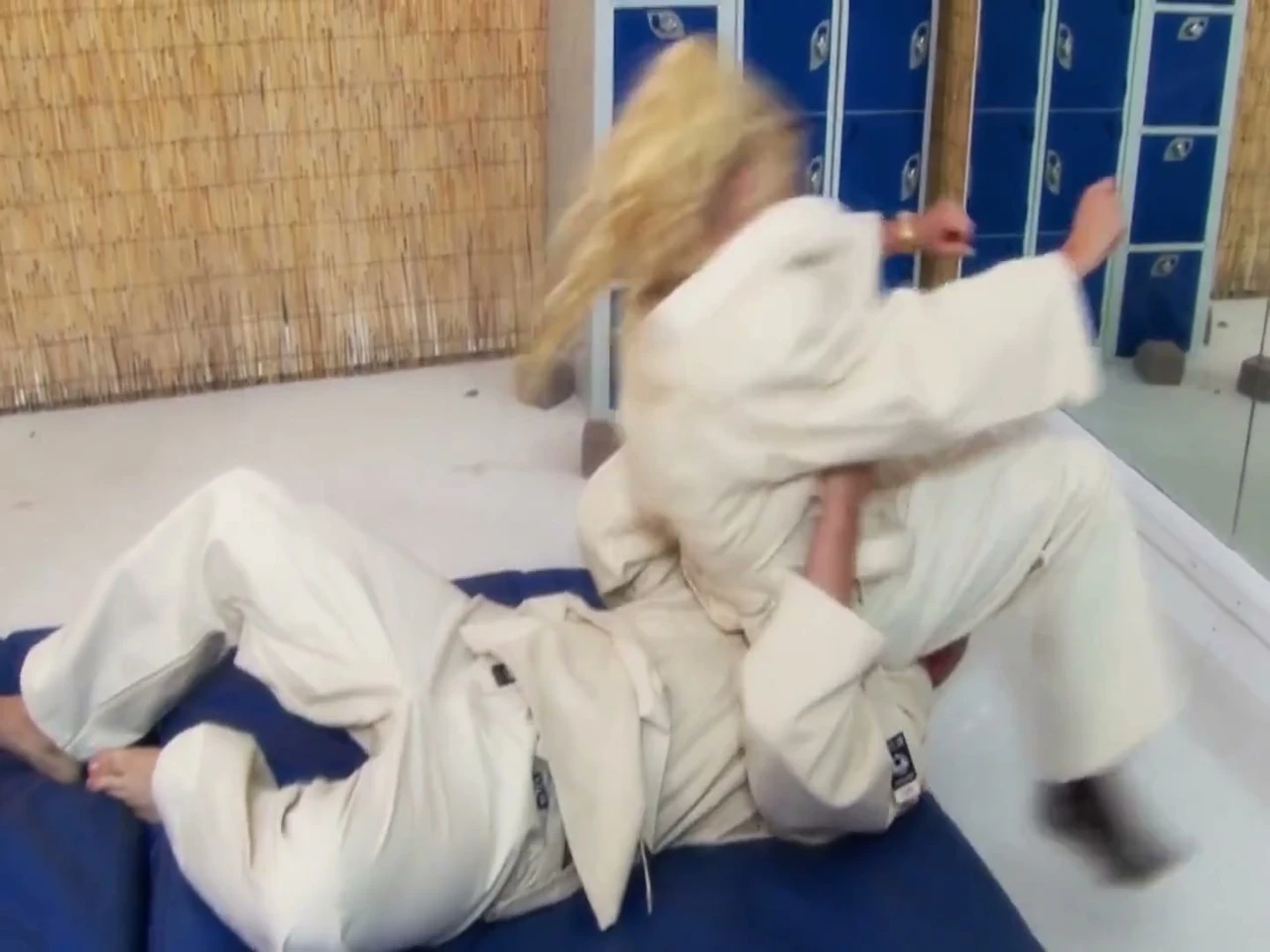 Gym Slut Scene 2: DP Orgy with a Blonde and a Brunette with Big Butts in a Taekwondo Class