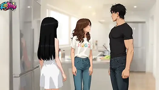 Kız Arkadaşımın Kız Kardeşiyle (19) Hentai Anime Izlerken Onunla Yattım
