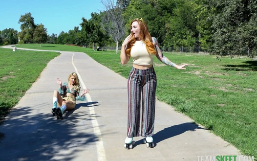 Paten yaparken daha fazla deneyimi var, ama aynı zamanda amcık yalama hakkında daha fazla şey biliyor