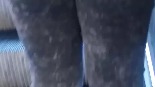 Uyluk mavi kot büyük siyah göt