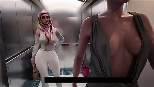 Yasmin üvey kız kardeşi Riya'yı asansörde yaşlı adamla eğlenirken yakaladı