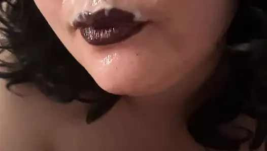 Gerçek çift ev yapımı oral seks! Ahegao Yüze boşalma