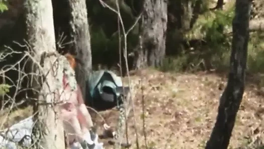 Dik redhead swiss eş açık şerit ve sikme