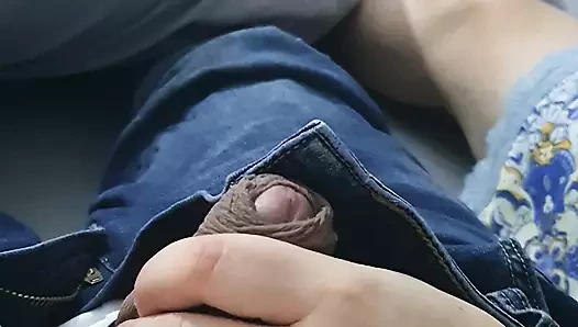 Step mom open Step Son jeans and gave him a handjob