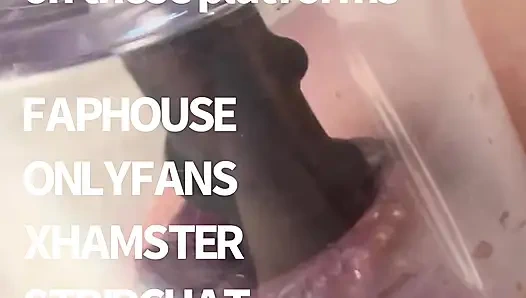 Aşırı yakın çekim çift vakum pompalama göt ve amcık