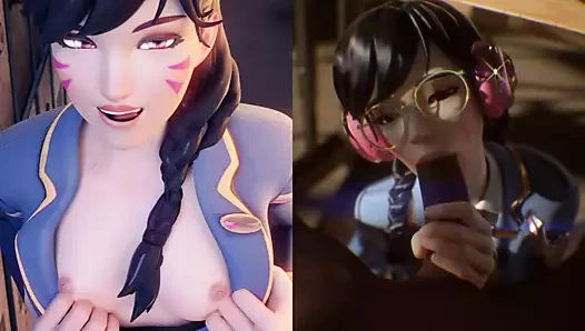 Karartılmış waifu - d.va bbc emme seviyor