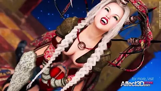 Fantezi kahramanlar sahip olan futa üçlü seks