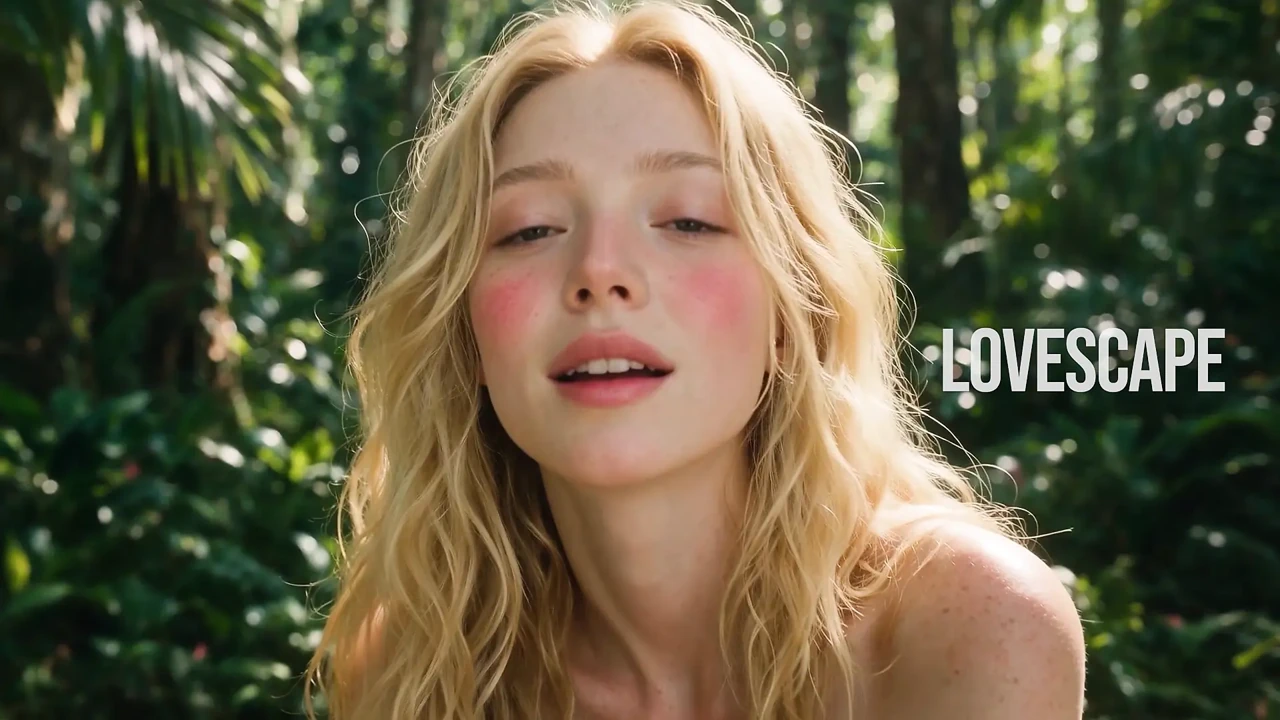 Blonde Teen Teasing Naked In The Woods (AI)