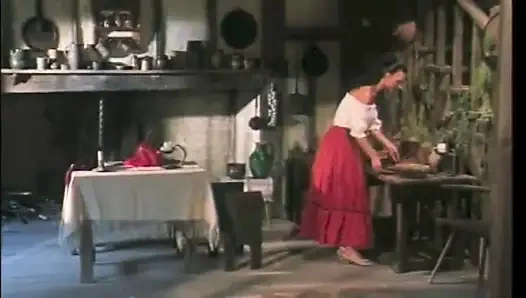 Geçmişin bu çifti için mutfakta romantik sikiş