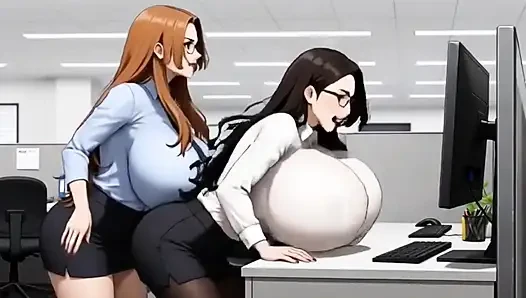 Komik büyük memeli ofis, ai animasyon