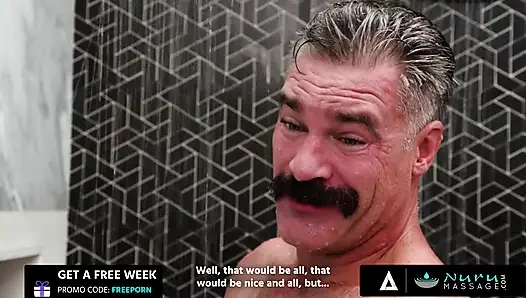 Nuru masajı - tessa thomas kaygan sert sikiş için duşta müteahhite katılıyor