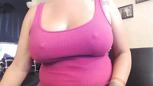 Büyük memeli el serbest pec zıplıyor