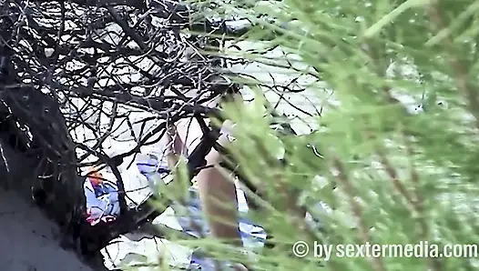 Plajda Çıplak Çıplak Kahverengi Esmer Üstsüz