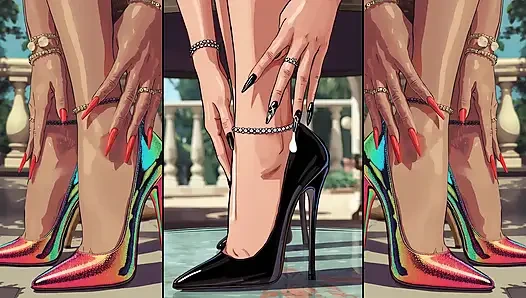 Yüksek topuklu ayakkabılar alle sitelerinden boşalıyor ateşli anime kızları tarafından yalanacak