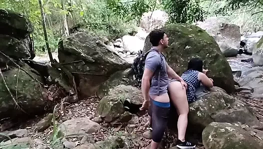 FINAL PART. I REALLY ENJOY FUCKING IN NATURE.. I'm going to the forest to fuck my friend, he cums on my leg