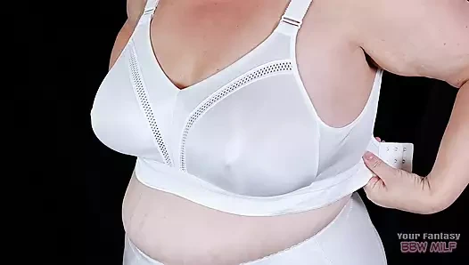 Retro nine külot ve sutyen - olgun orta yaşlı seksi kadın kıllı amcığım ve güzel büyük iç çamaşırlı büyük sarkık nine göğüslerim