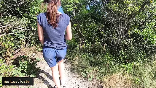 Slutty Step Sister Fucks Me Hard Secretly! Outdoor amateur 4K LustTaste