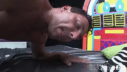Pierre Deejay Gets Drilled And Worked Over By Dominant Babe Leona On Red Sheets