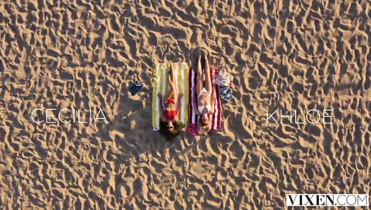 Vixen iki en iyi arkadaş eğlence için bir yabancıyı paylaşıyor