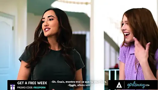Girlsway - minyon kızıl saçlı myra inliyor büyük memeli komşu orta yaşlı seksi kadın Chloe Amour - fransız altyazılı