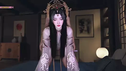 Günahkar kıvrımlı kraliçe animasyonlu melek - 3 boyutlu animasyon