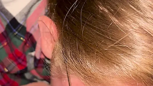 Long Sensual Blowjob from Wife with Eye Contact