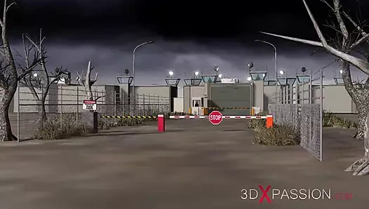 Süper BDSM. Hapishanede kelepçeli seksi serseri kız için büyük zenci yarağı