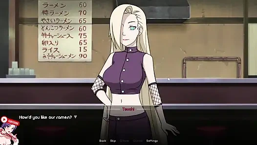 Naruto'nun Ichiraku'da Ramen yemesi için INO ile randevusu