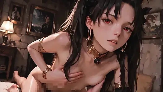 Alacakaranlıkta tapınakta yavaşça kıyafetlerini çıkarıyor