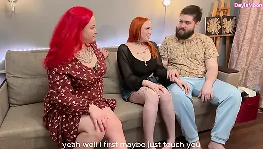 Threesome with my stepmom and my girlfriend. Seriously dirty sex.