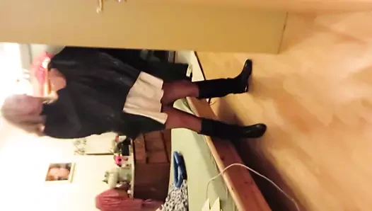 Balık ağı külotlu çorabını çıkarmak