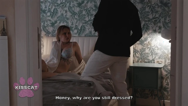 Don't Cum Inside Me! Husband Sneaks Into the Roommate's Room at Night - MrCat and Asandra Dewy