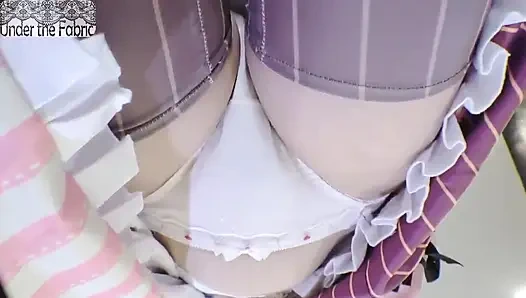 Kabarık meme ucu ofisteki bayan oyuncu tek başına azdırıyor