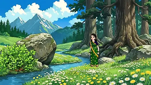 Neelam bhabhi jungle me fake cock chut me dal rahi thi, Raju comes and fucks Neelam ki bade lund se chudai karta hai.