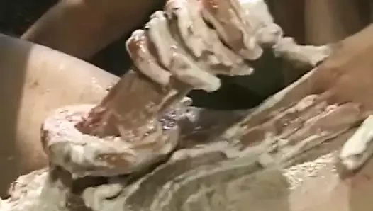 Farklı seksle döl yiyen bir mastürbasyon seansı