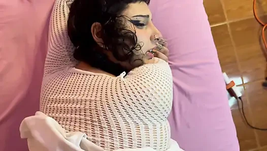 Colombian gothic slut bitch fucks her stepbrother until she makes him cum in her big ass