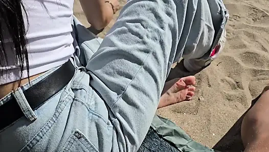 STEPSISTER HAS SEX ON THE PUBLIC BEACH!