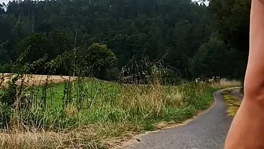 Peeing naked in public